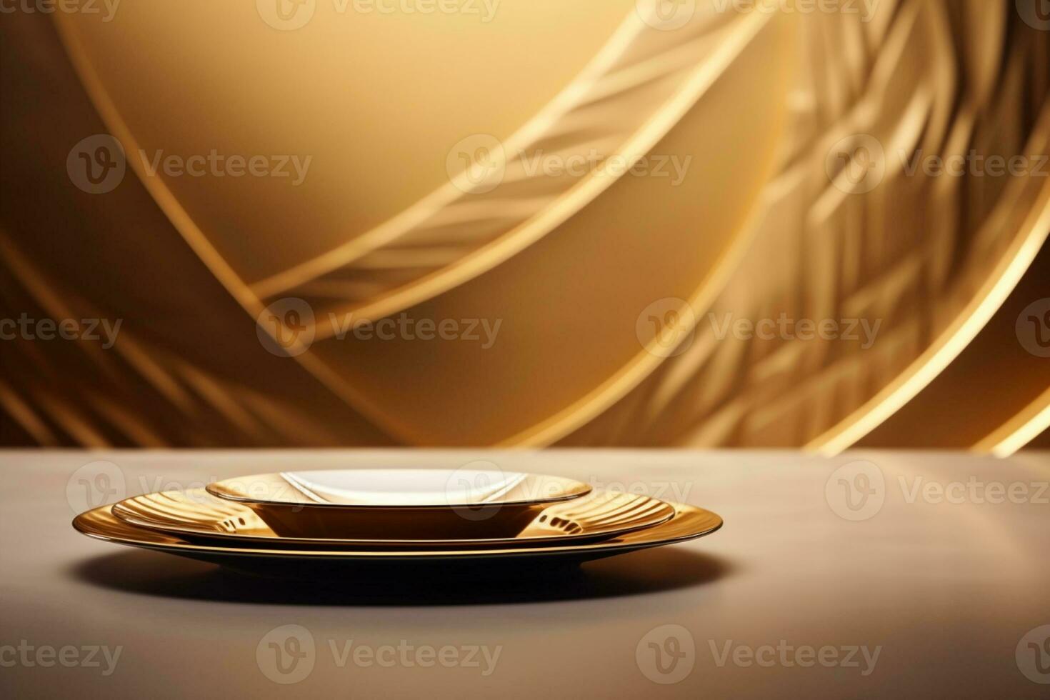 AI Generated Shiny Golden Stage photo