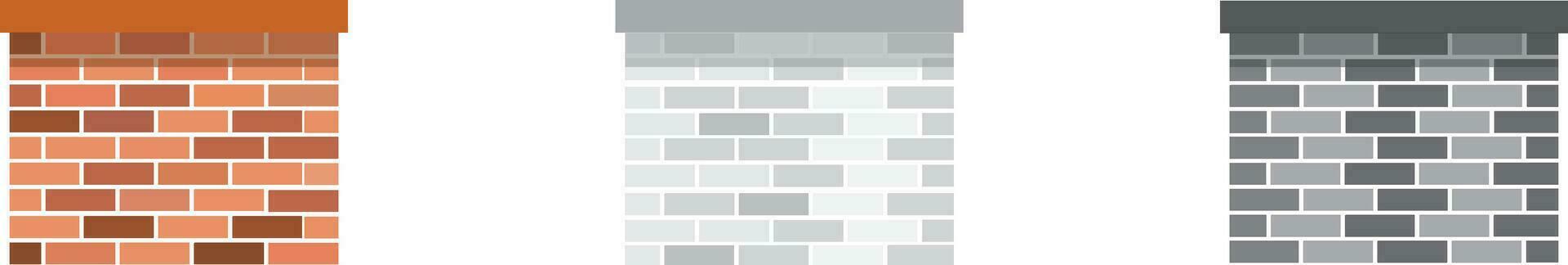 Brick wall vector. brick pattern. brick wall on white background. vector