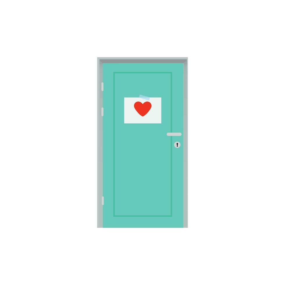 heart door cartoon vector. free space for text. wallpaper. background. vector