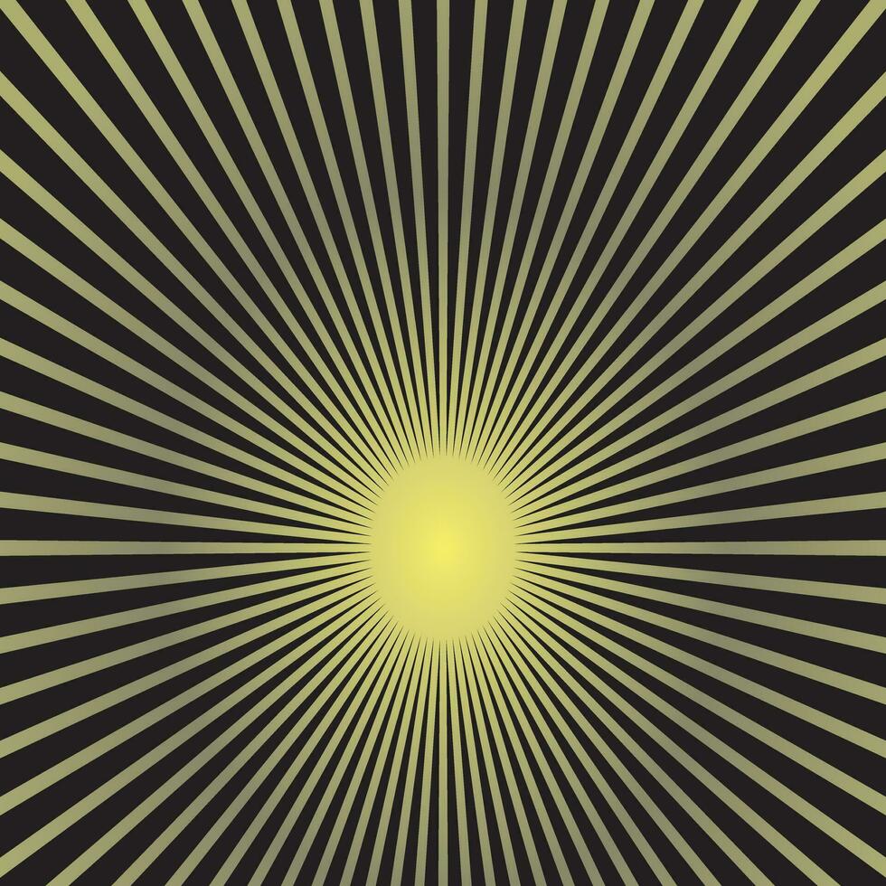 Abstract comic flash explosion radial lines background. Bright yellow orange black light streak. Flash ray blast glow manga cartoon hero fight print vector