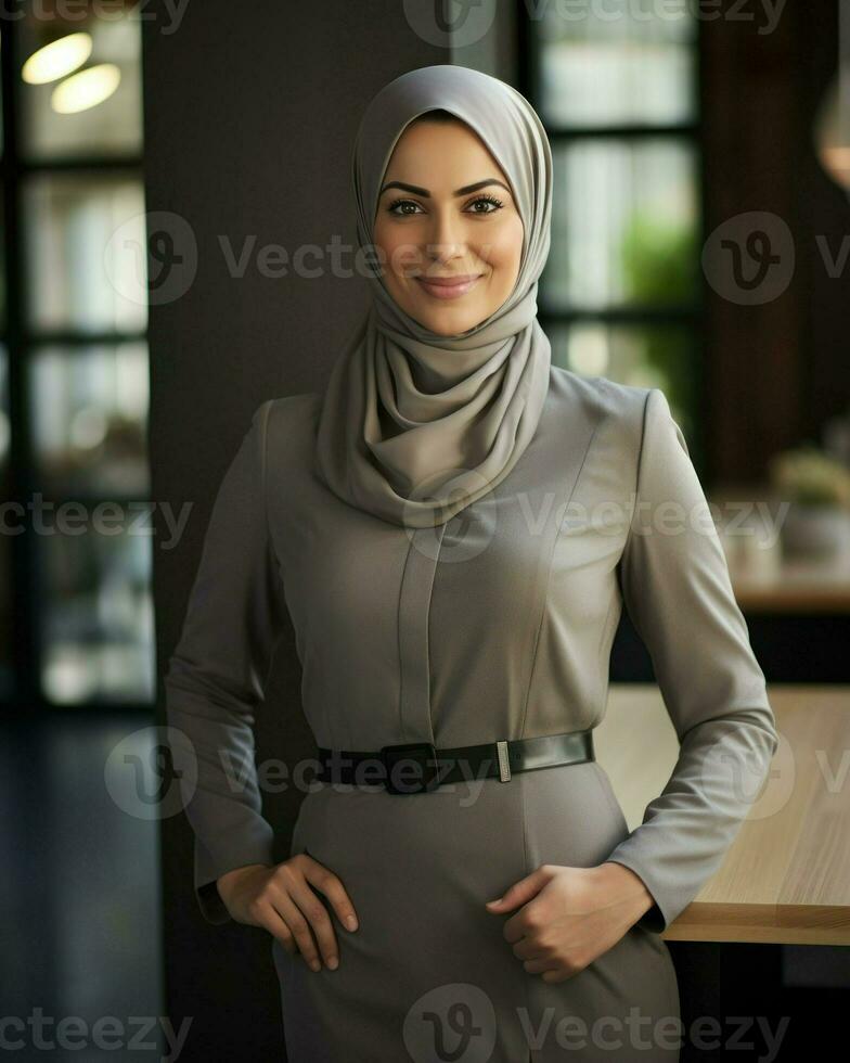 A professional Muslim business woman. Generative AI photo