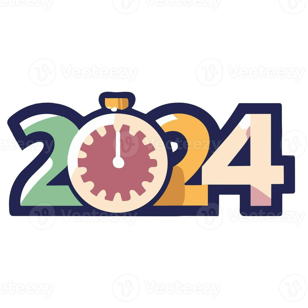 contemporary graphics for the new year 2024 photo