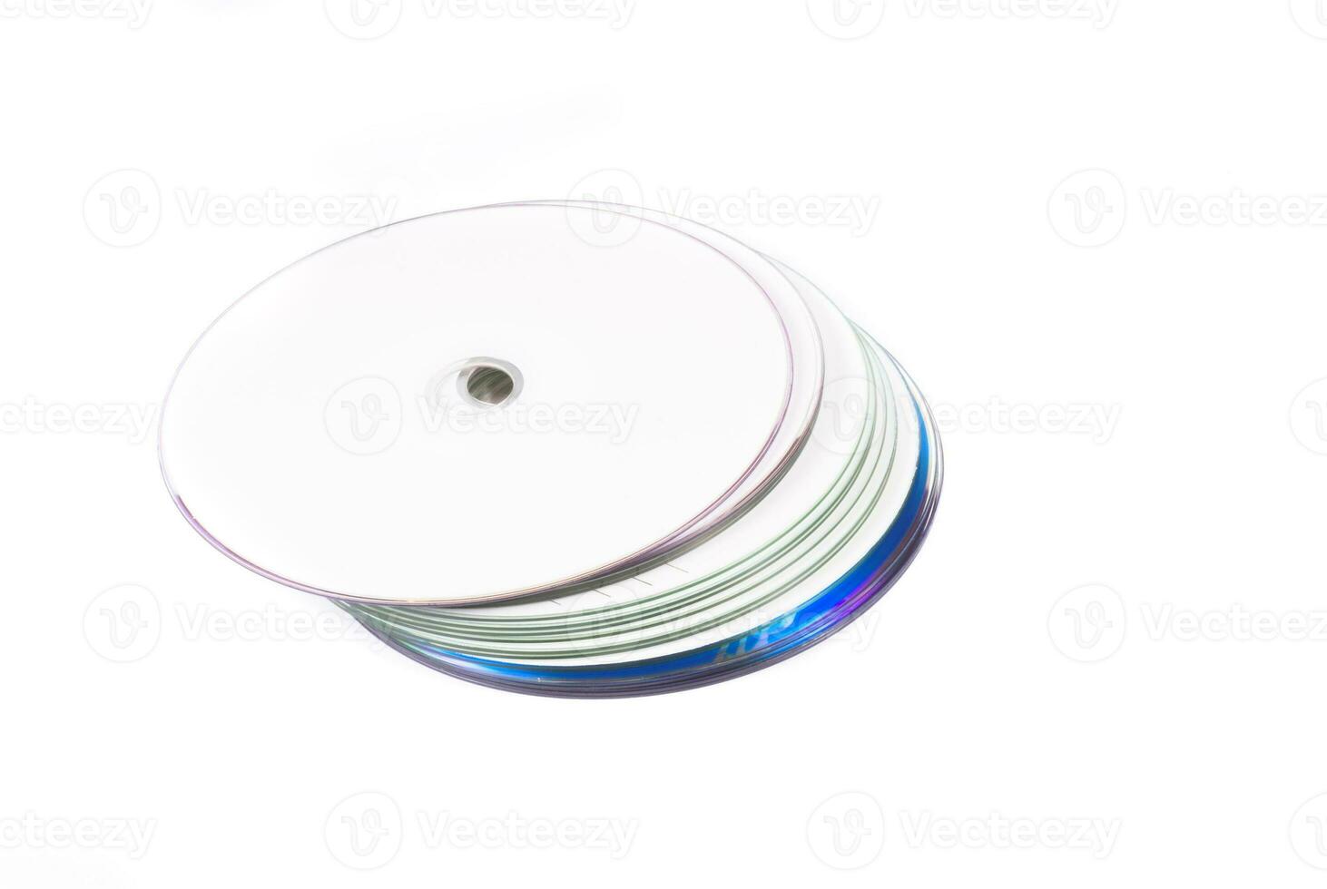 discos compactos DVD en wite foto