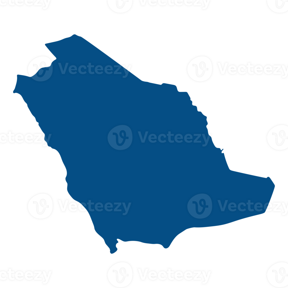 Saudi Arabia map. Map of Saudi Arabia in high details on blue color png