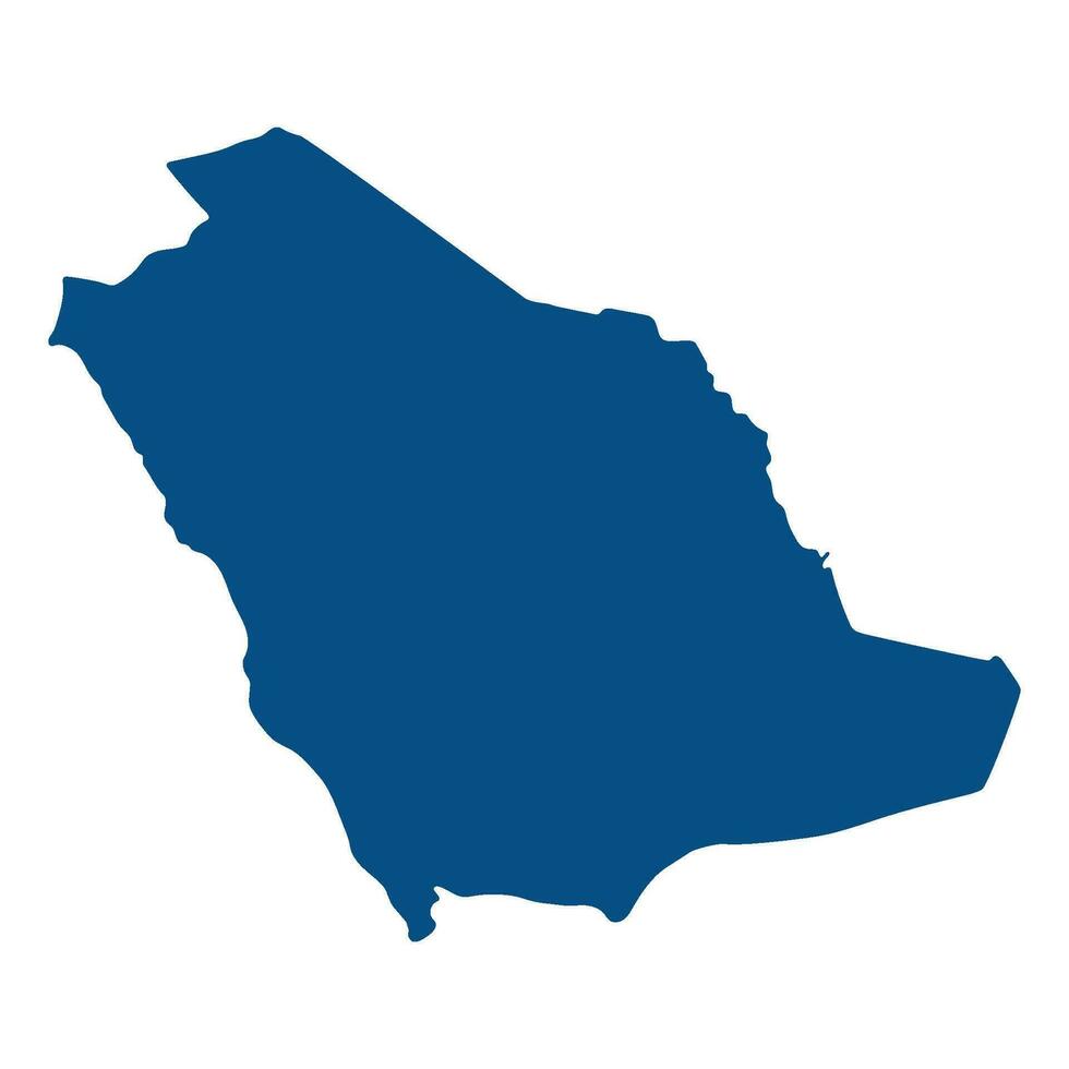 saudi arabia mapa. mapa de saudi arabia en alto detalles en azul color vector
