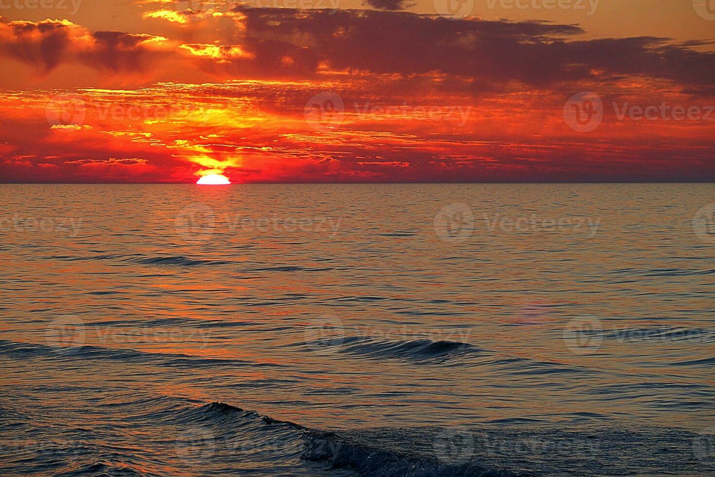 sunset on the beach photo