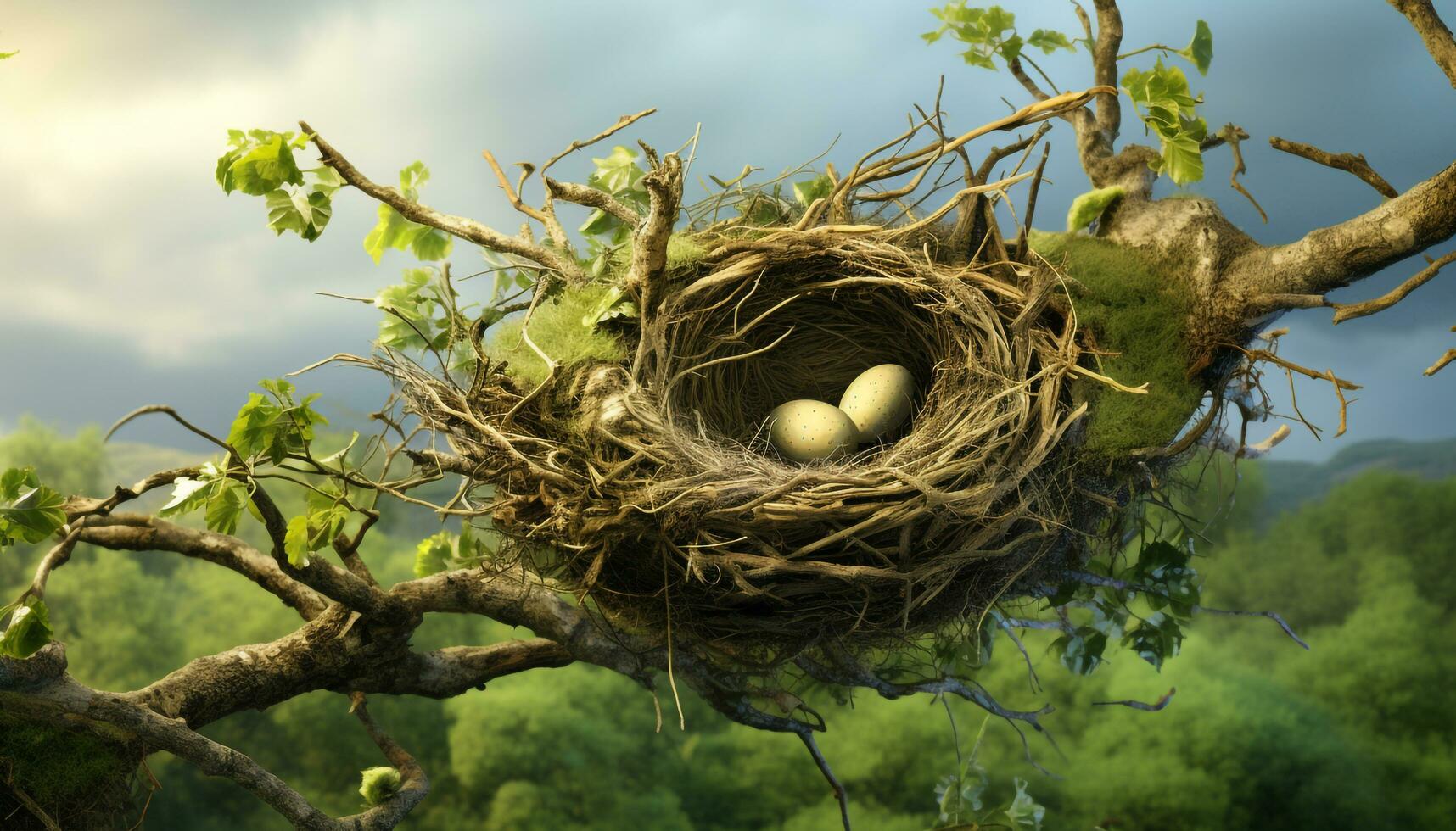 nest on the tree photo