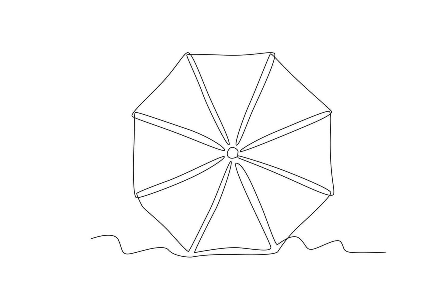 An umbrella top view vector