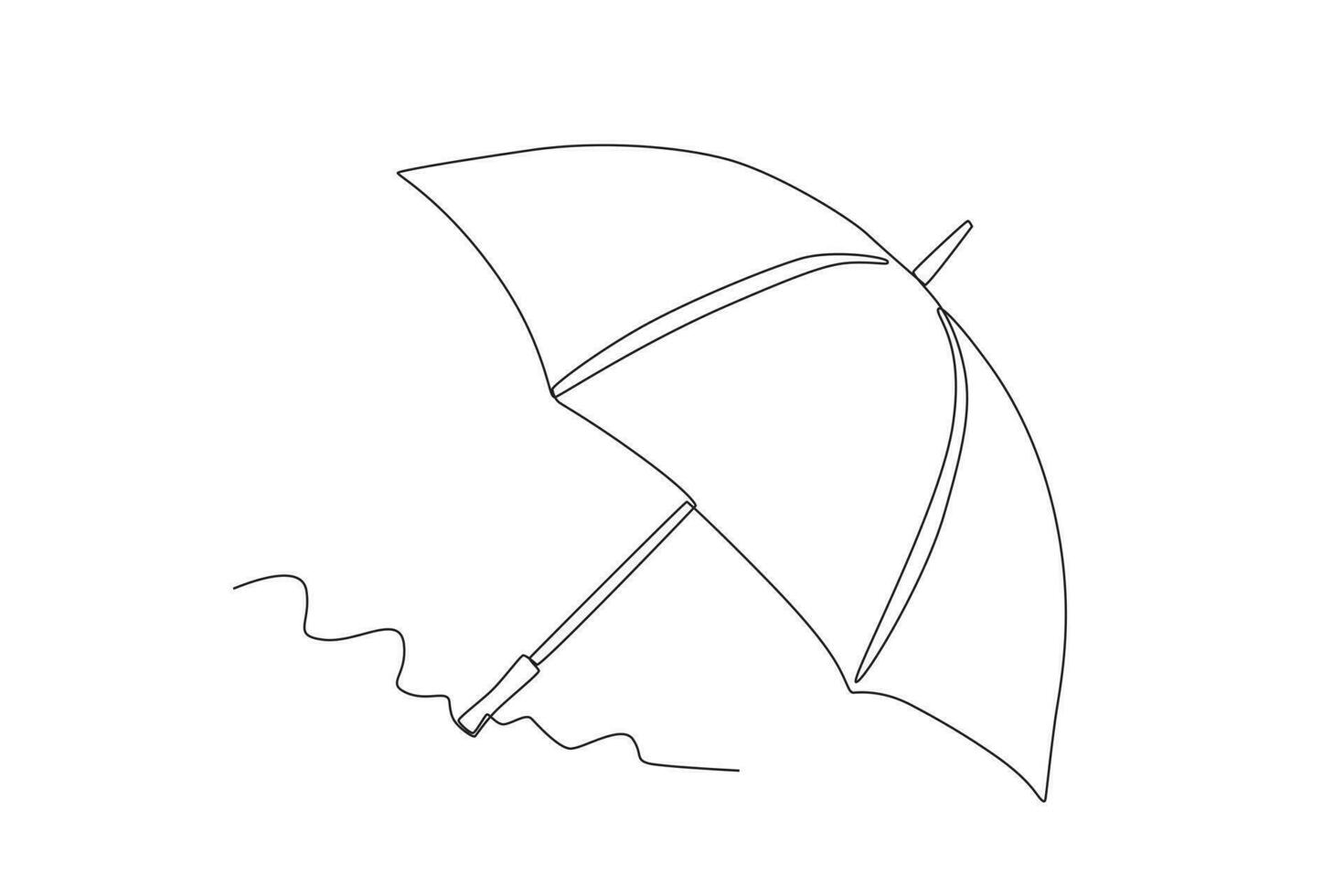 un paraguas a proteger desde uv rayos vector