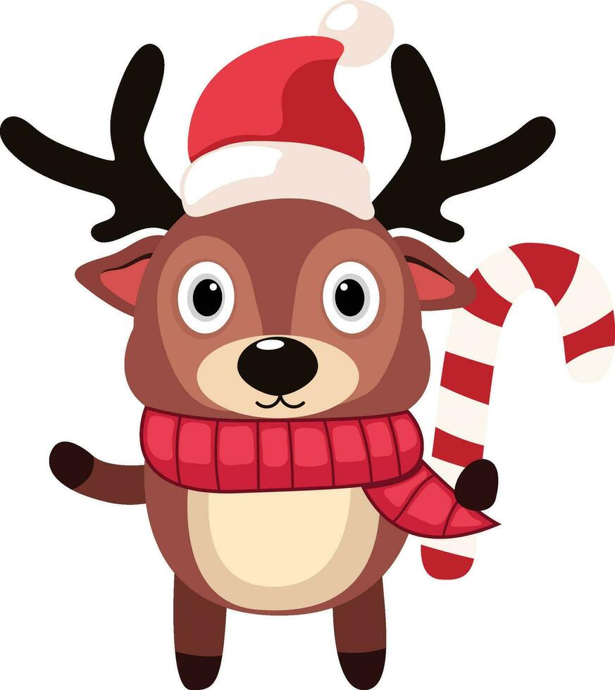 Cute Christmas Reindeer Character vector