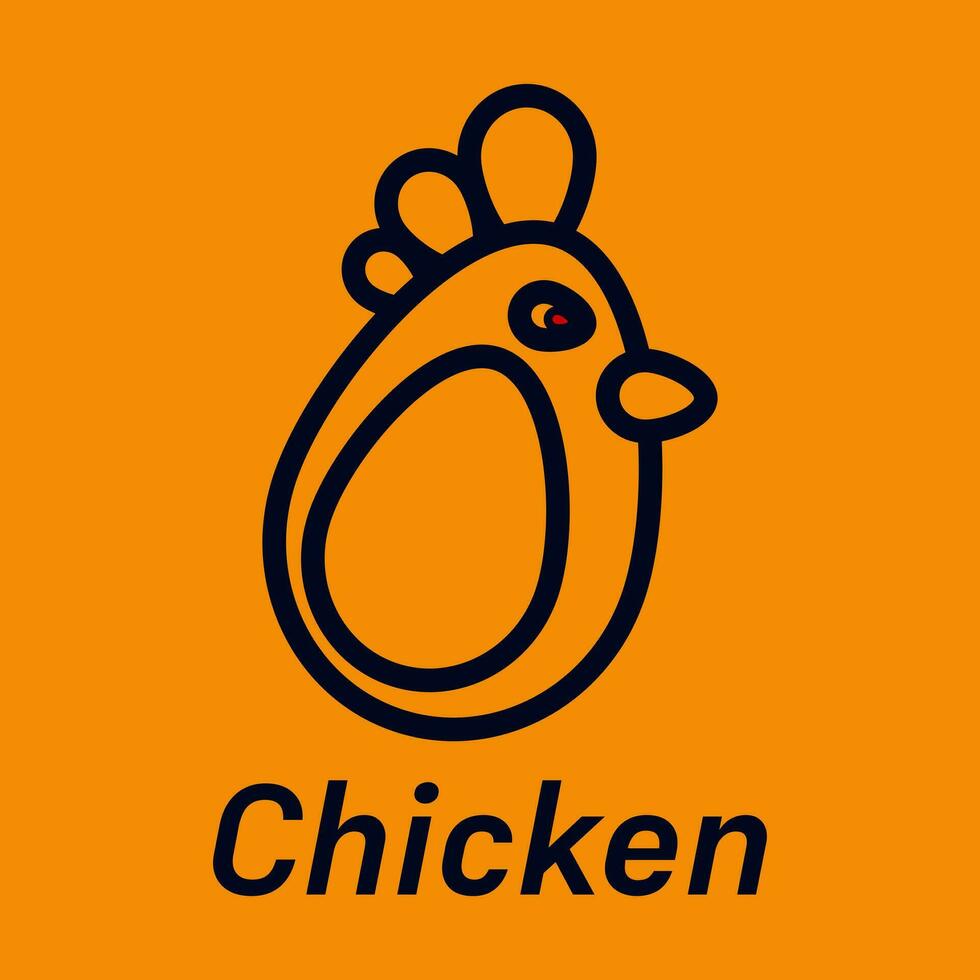 pollo logo vector ilustración. pollo icono.