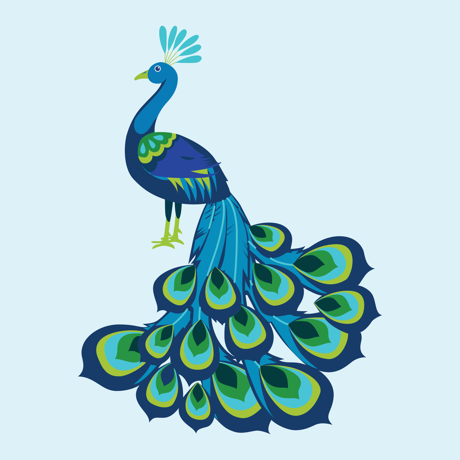 Vector illustration of beautiful peacock 33238968 Vector Art at Vecteezy
