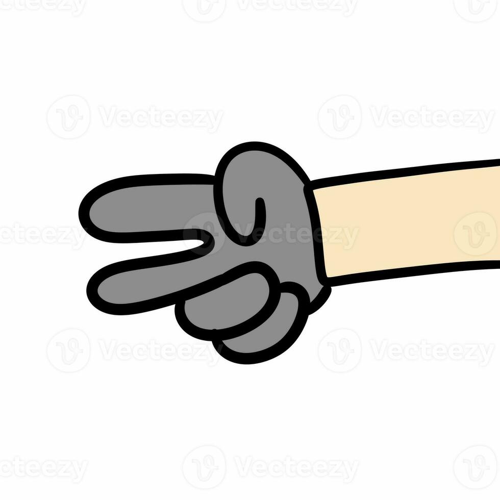 hand gesture icon. thin line color fill design. illustration photo