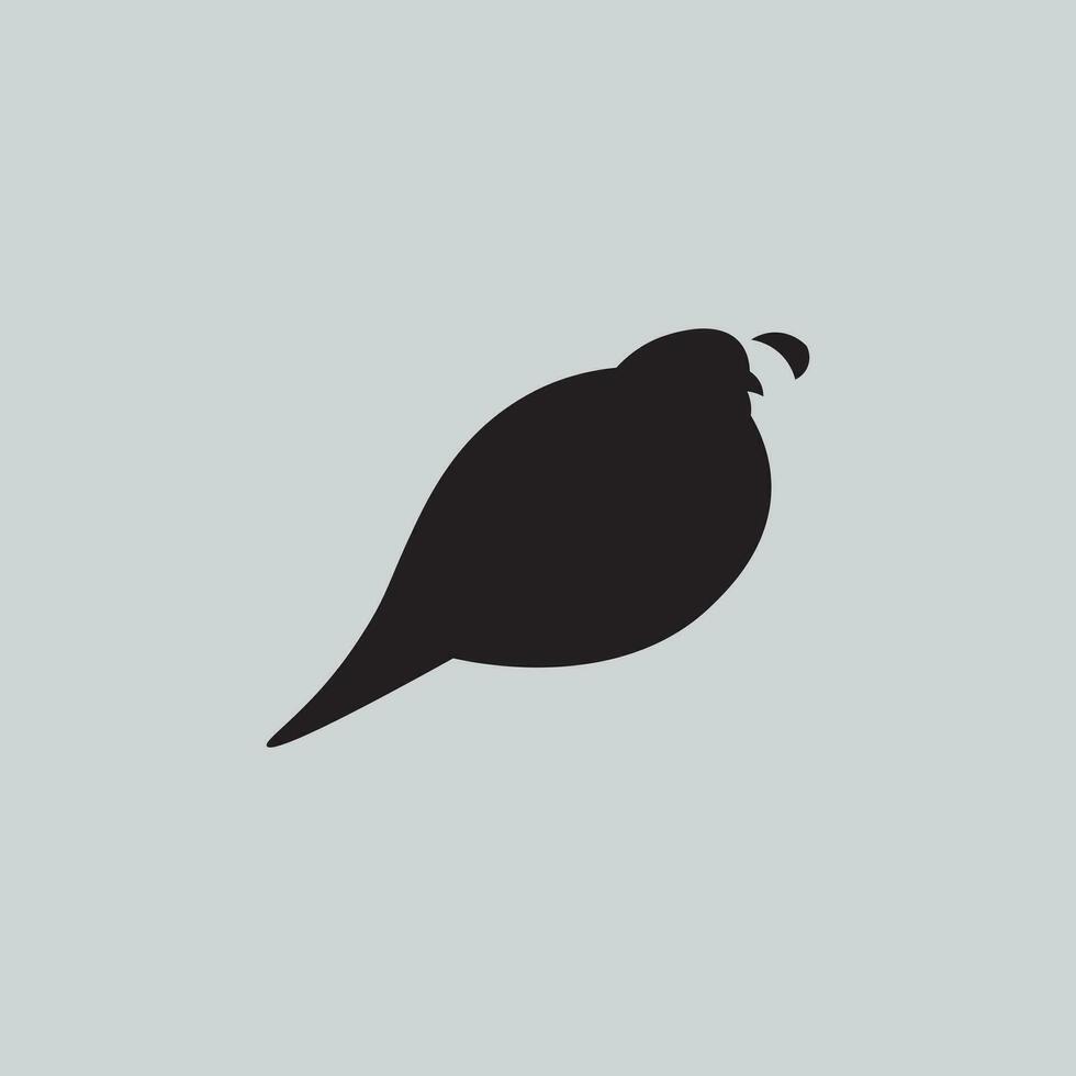 quail bird logo in black color vector
