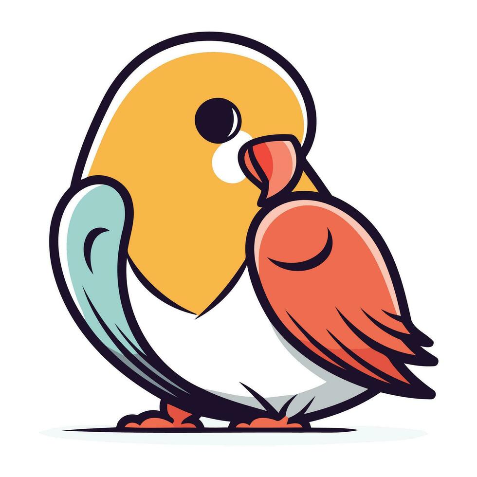 Cute parrot. Vector illustration of a cute parrot.