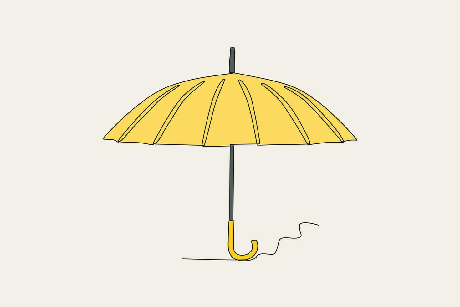 color ilustración de un paraguas vector
