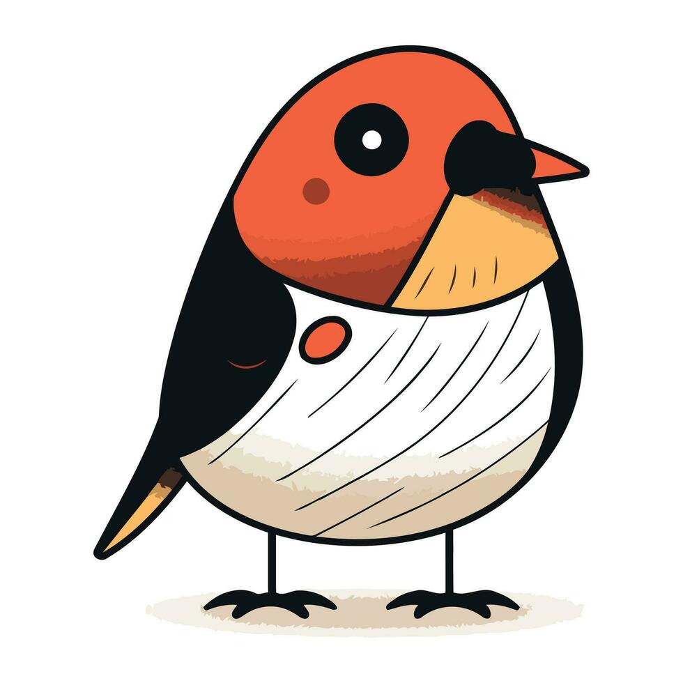 Cartoon robin. Vector illustration of a cute cartoon robin.