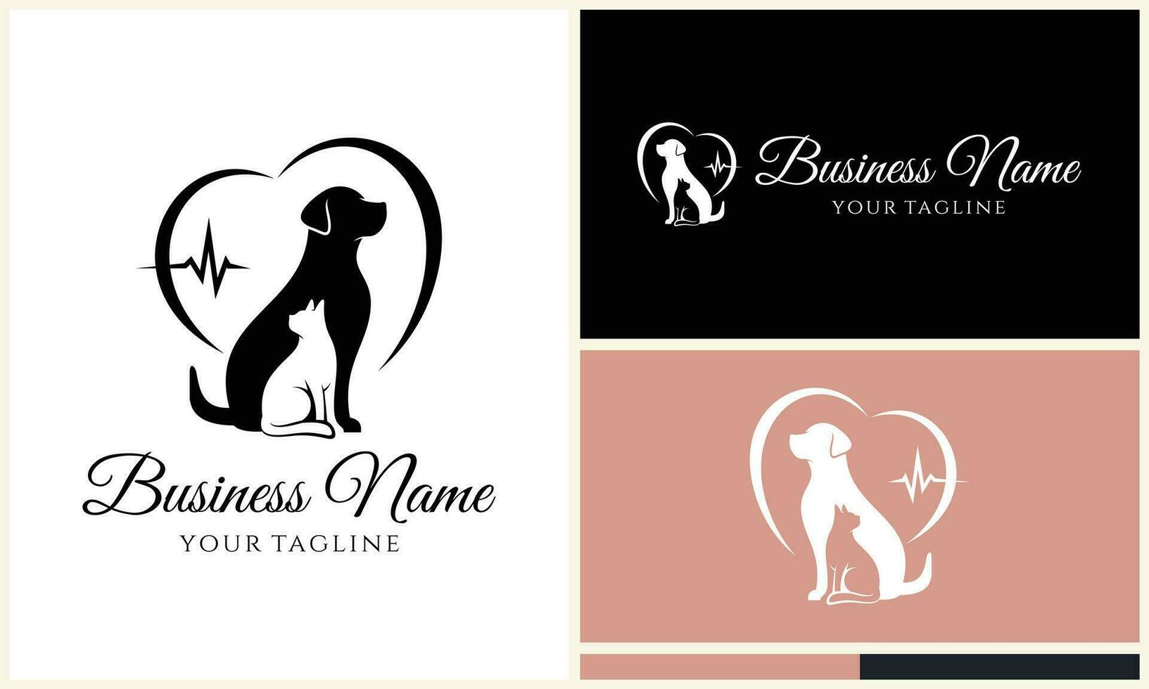 vector veterinary care logo template