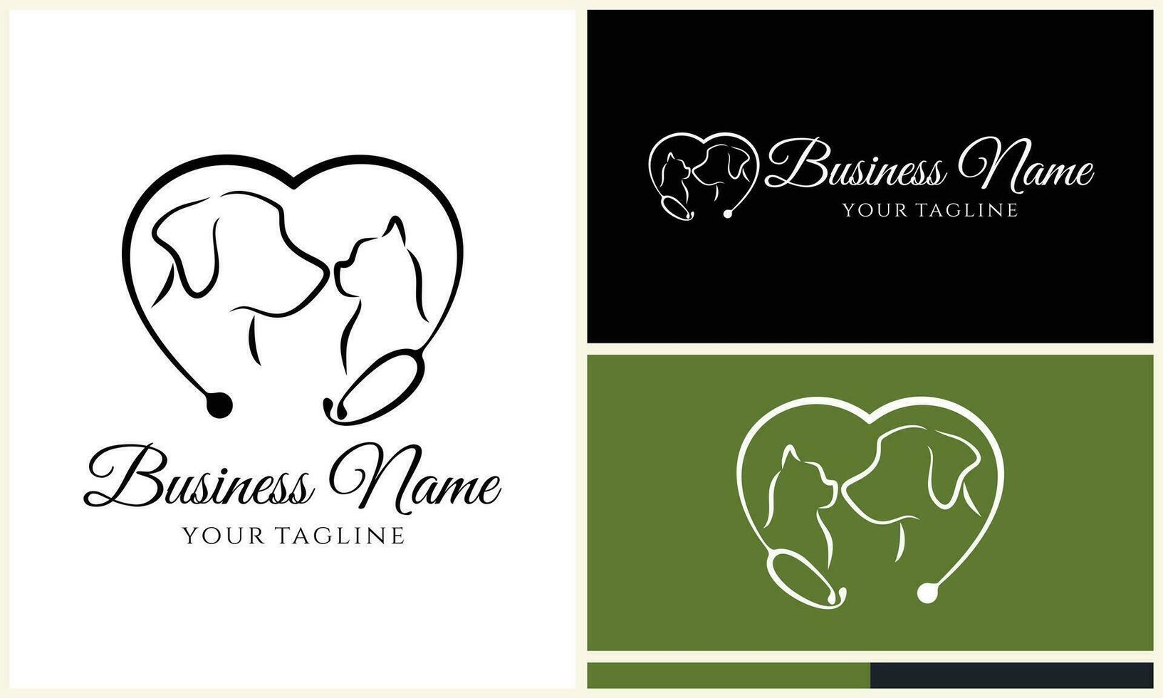 vector veterinary care logo template