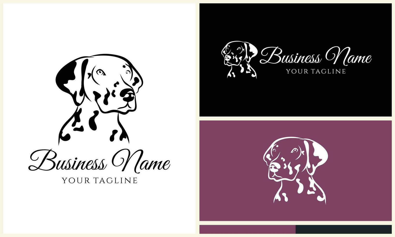 vector dalmatian dog logo template