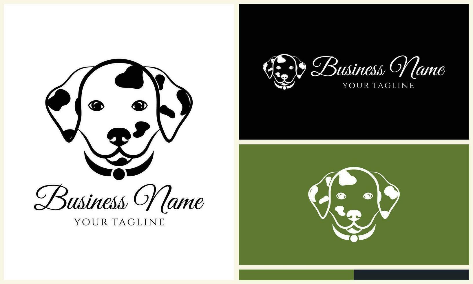 vector dalmatian dog logo template