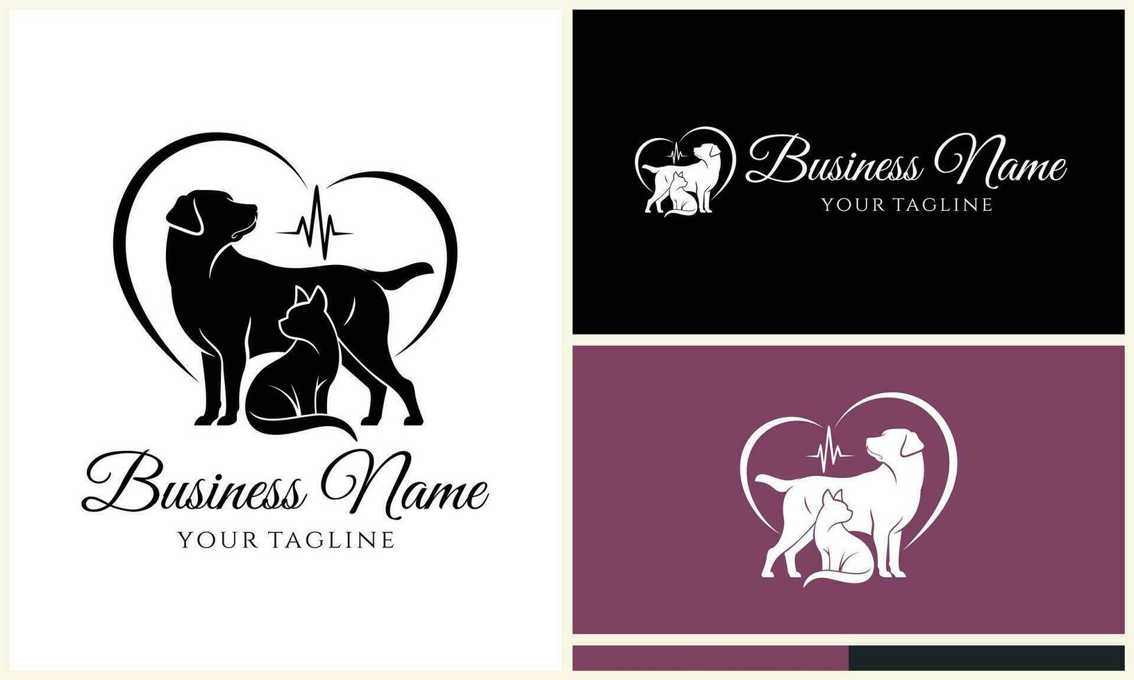 vector veterinary care logo template