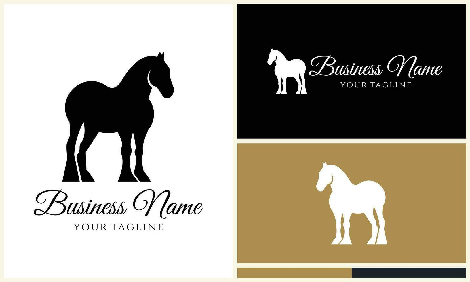 vector clydesdale horse logo template