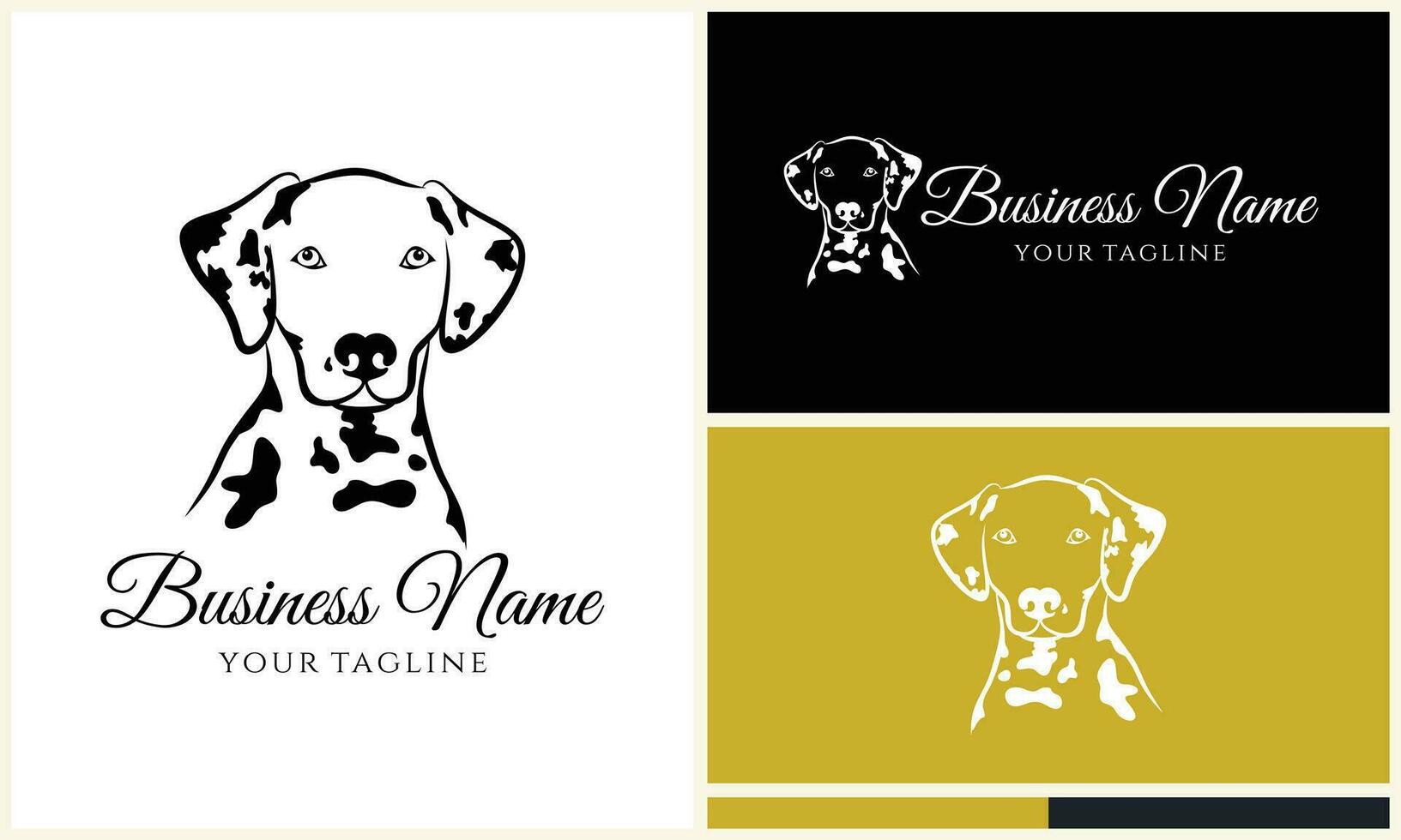 vector dalmatian dog logo template