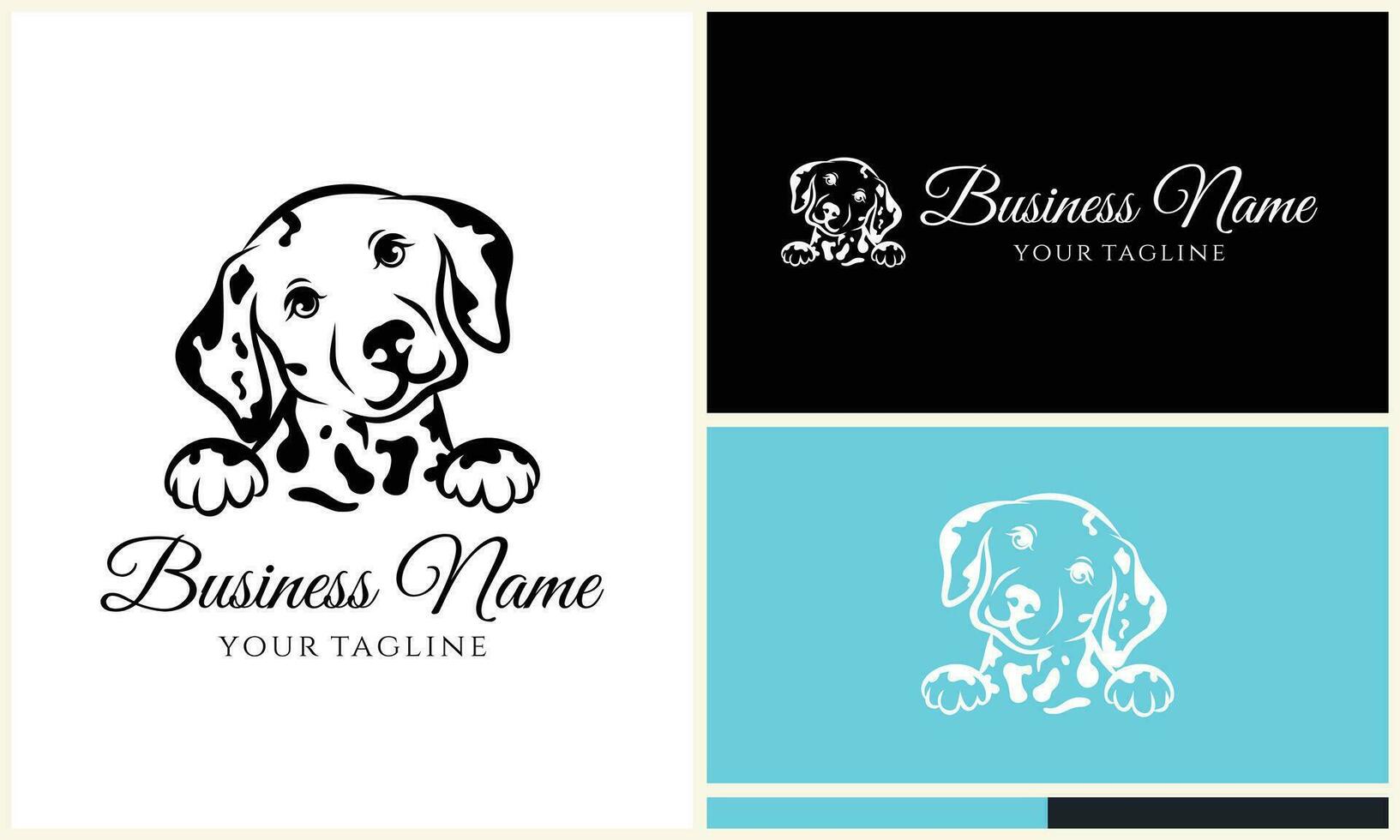 vector dalmatian dog logo template