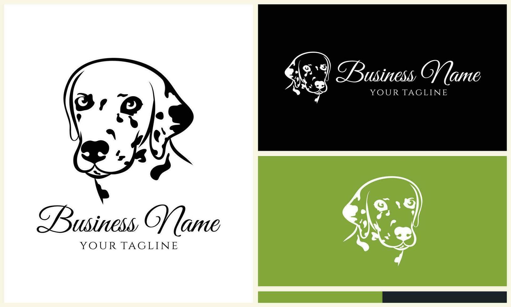 vector dalmatian dog logo template