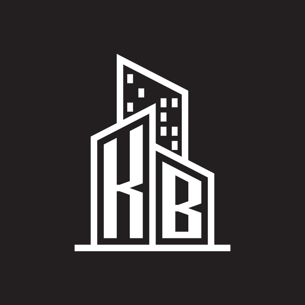 KB real estate logo with building style , real estate Logo Stock Vector