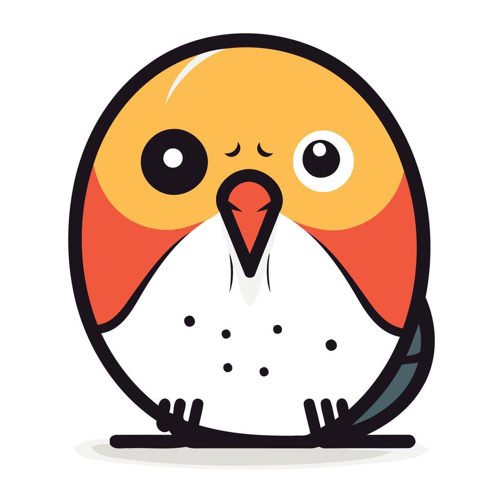 Cute cartoon bird. Vector illustration. Cute animal character. 33240807