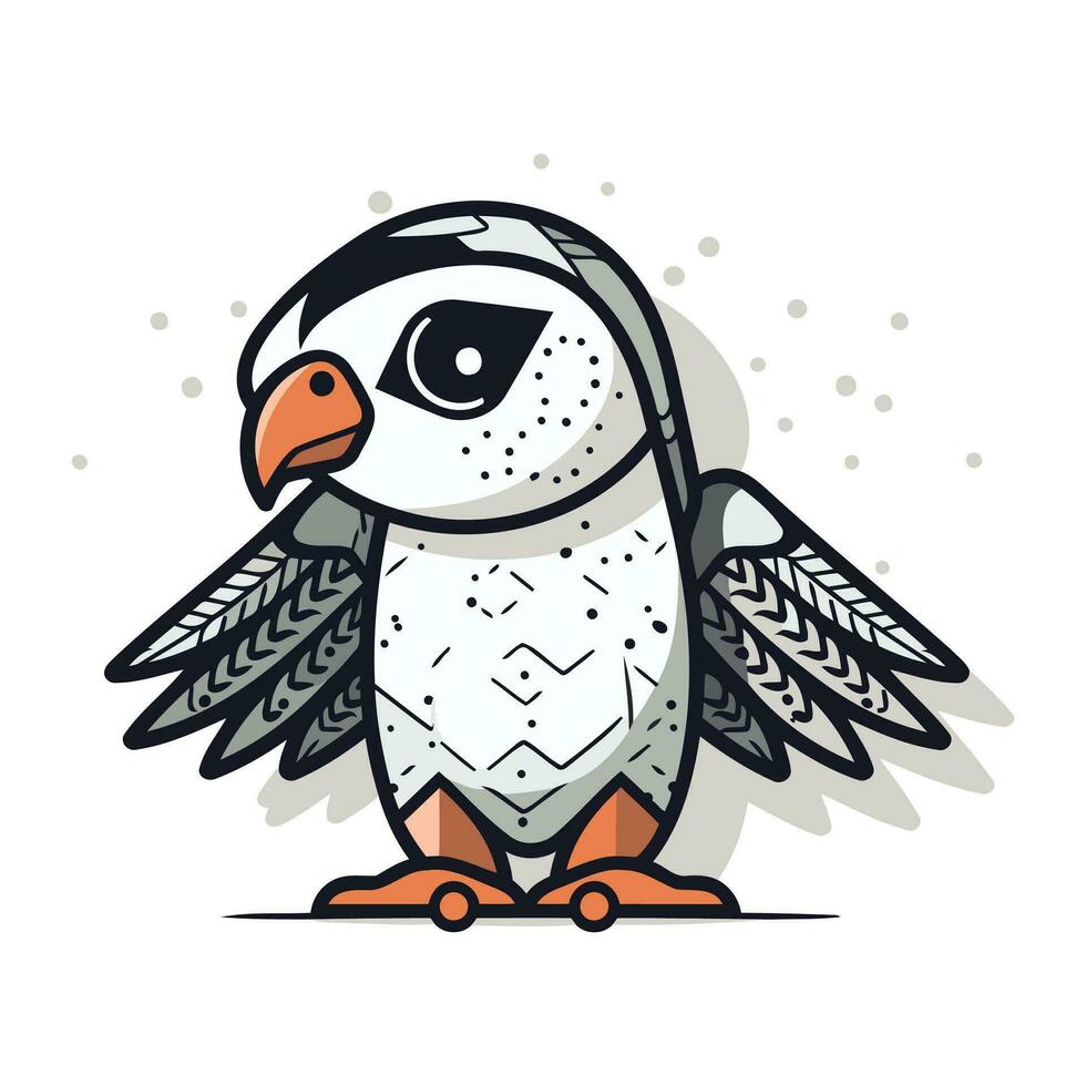 pingüino icono. vector ilustración de linda dibujos animados pingüino.