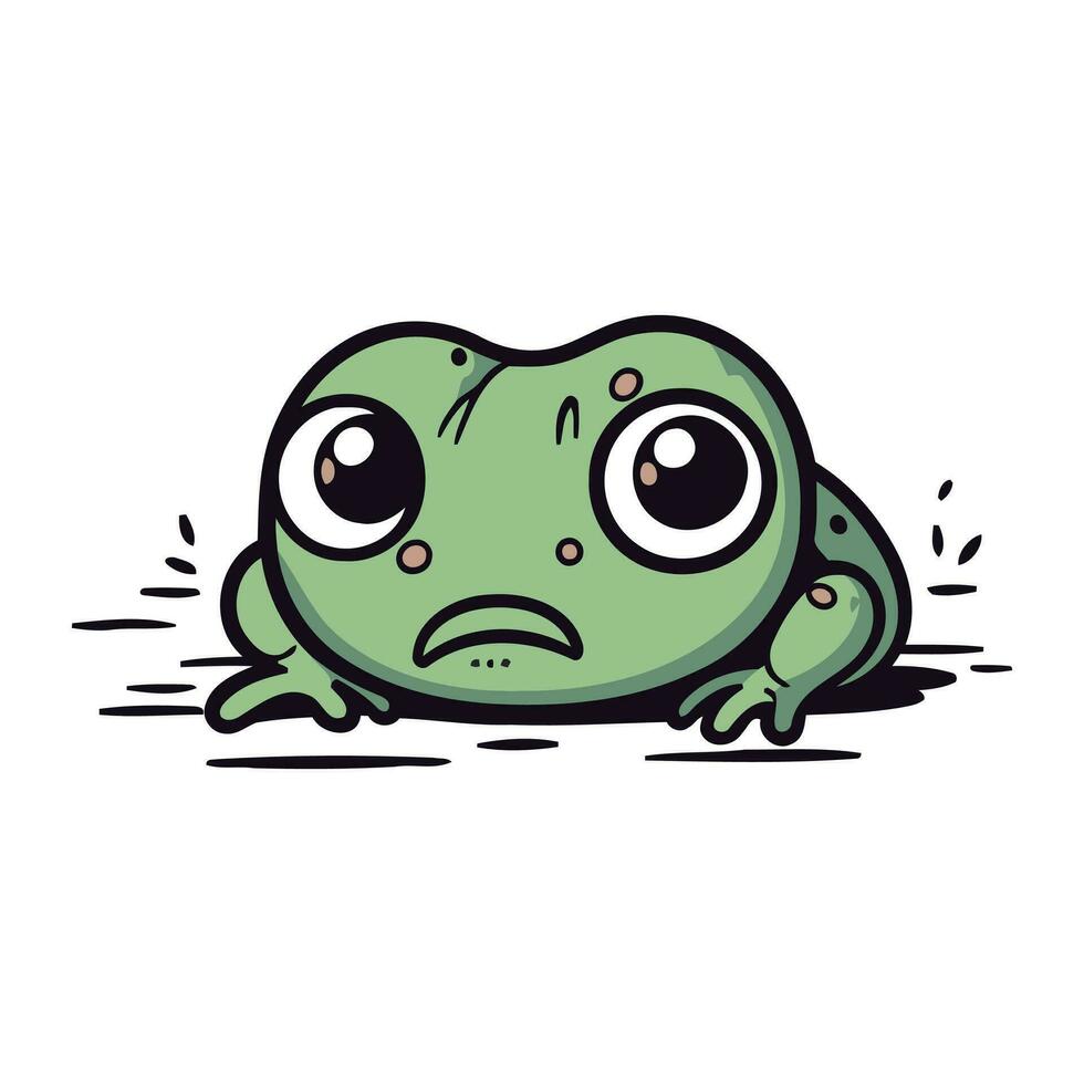 Frog. Vector illustration. Isolated on a white background.