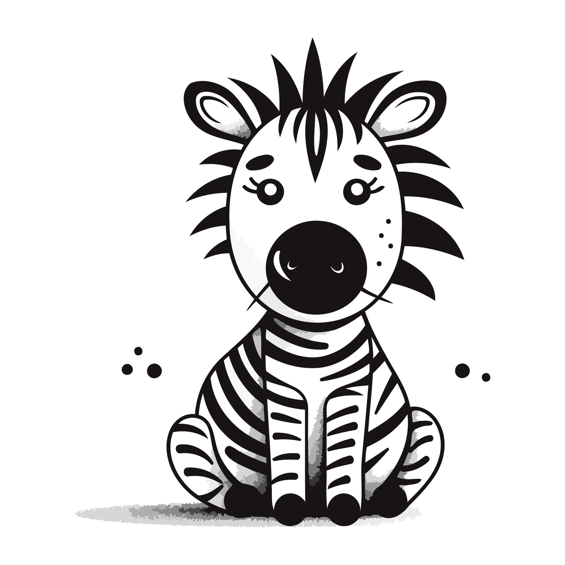 Cute zebra. Hand drawn vector illustration in cartoon style. 33241227