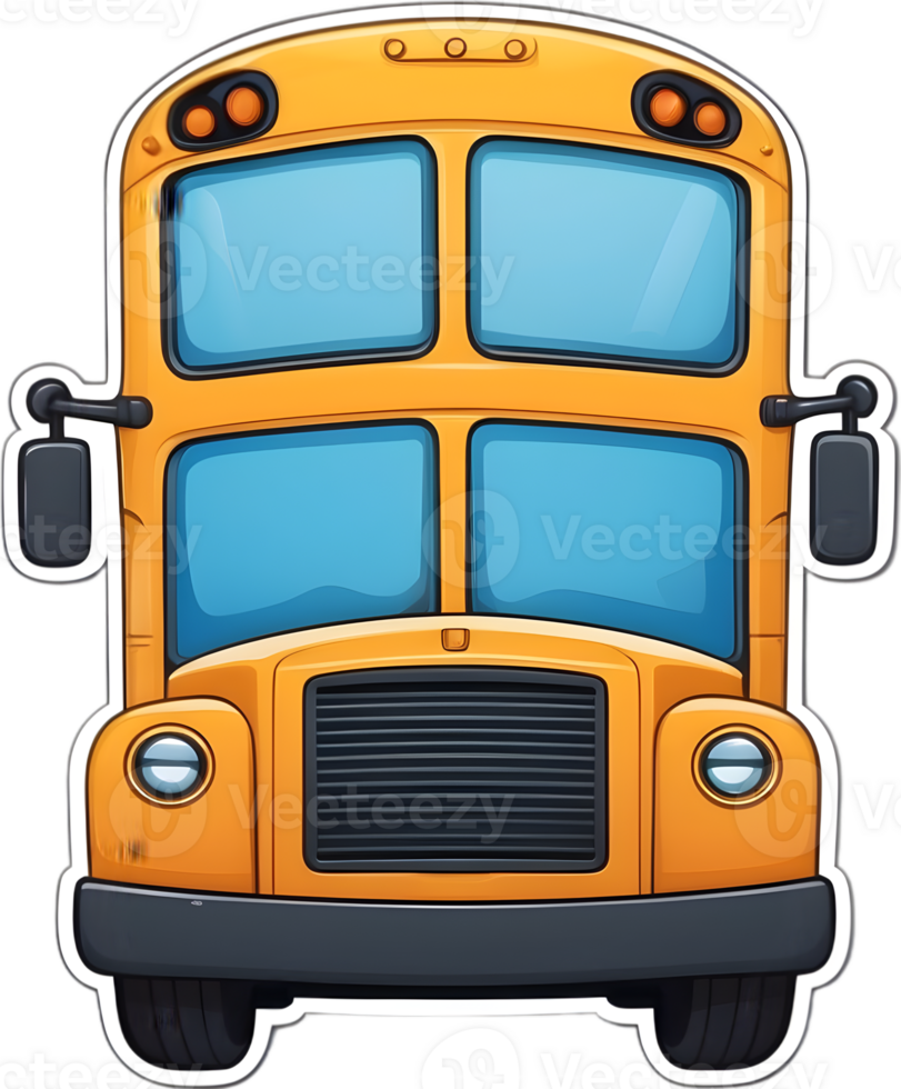 school bus clipart set, png and hd png ai generative
