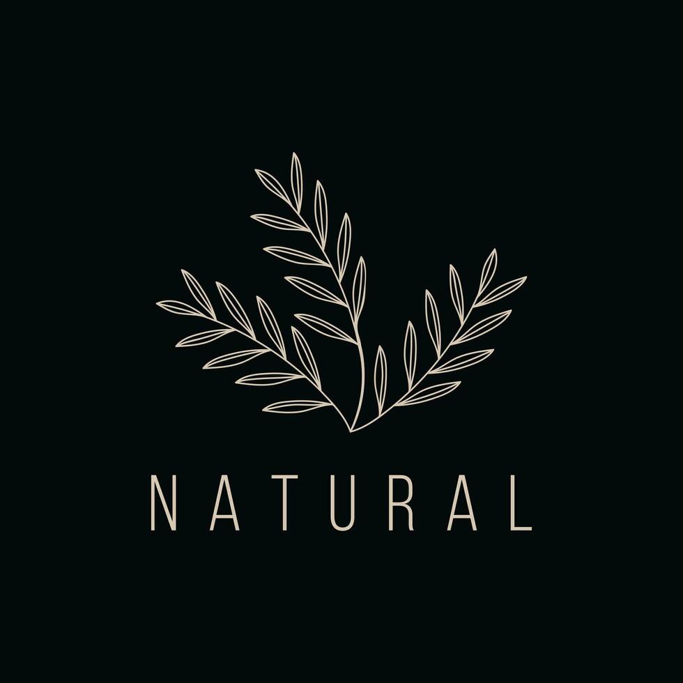 Leaf nature logo design idea vector