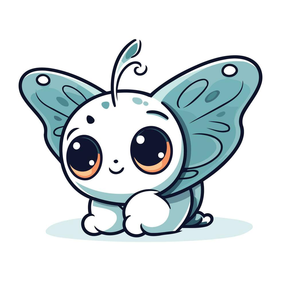 Butterfly cartoon. Vector illustration of a cute little butterfly.