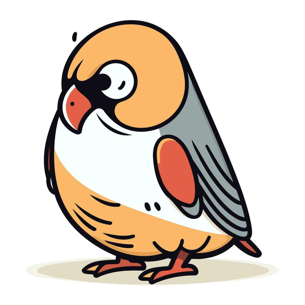 Bullfinch. Vector illustration of a cute bullfinch.