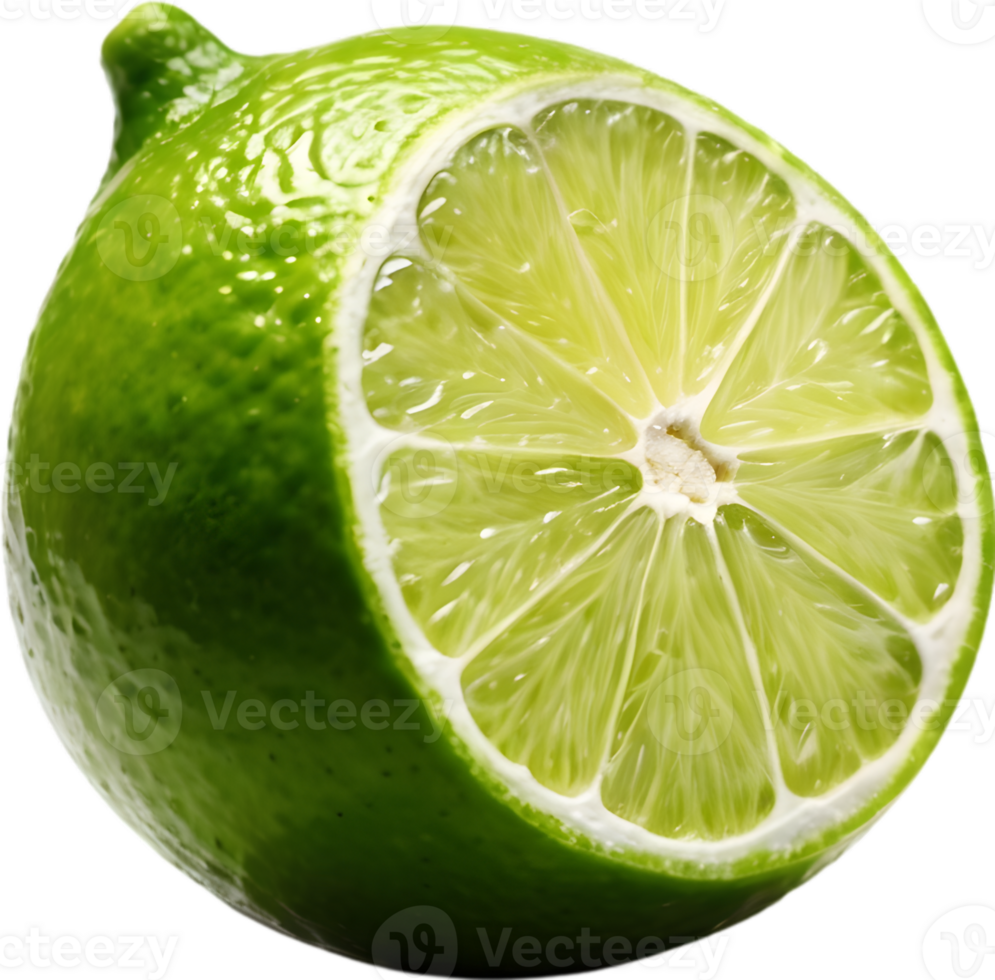 AI generative ,Lime fruit, Fresh lime, Ripe lime, Juicy lime, Tangy lime png