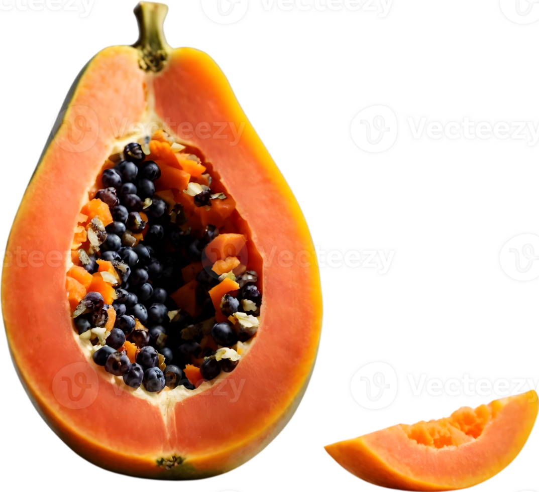 AI generative,Papaya fruit, Fresh papaya, Ripe papaya 33241945 PNG