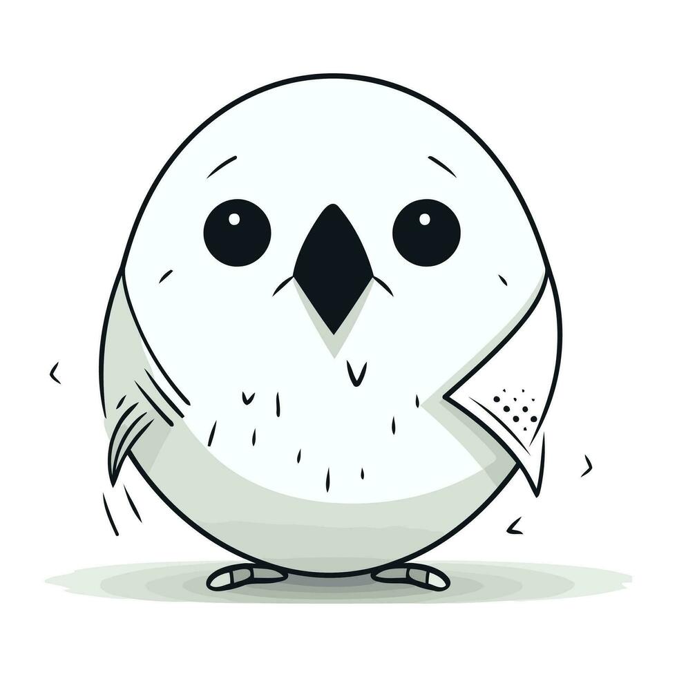 Cute cartoon owl. Vector illustration in a flat style on a white background.