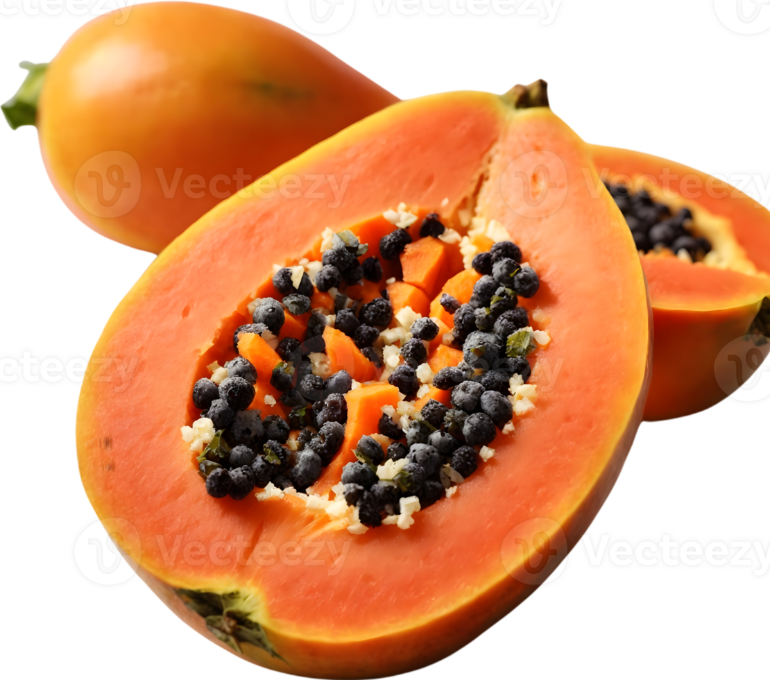 AI generative,Papaya fruit, Fresh papaya, Ripe papaya 33242098 PNG
