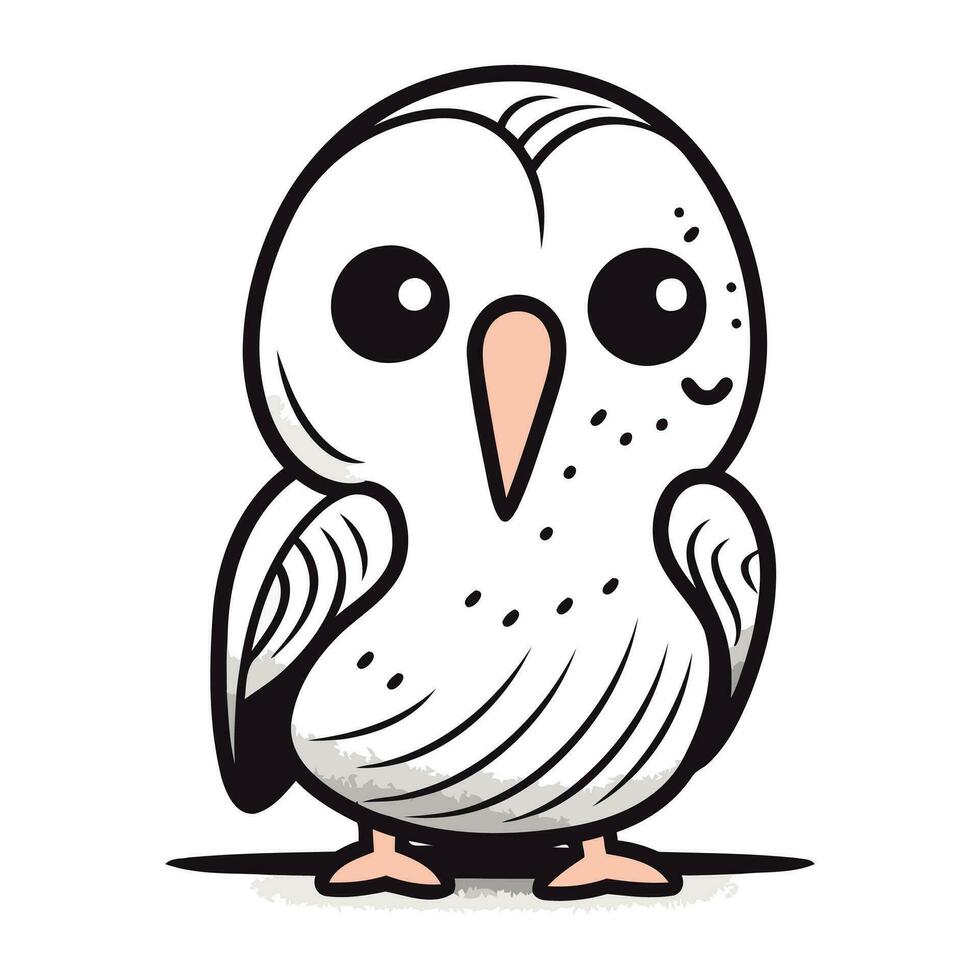 cartoon owl. vector illustration. isolated on a white background.