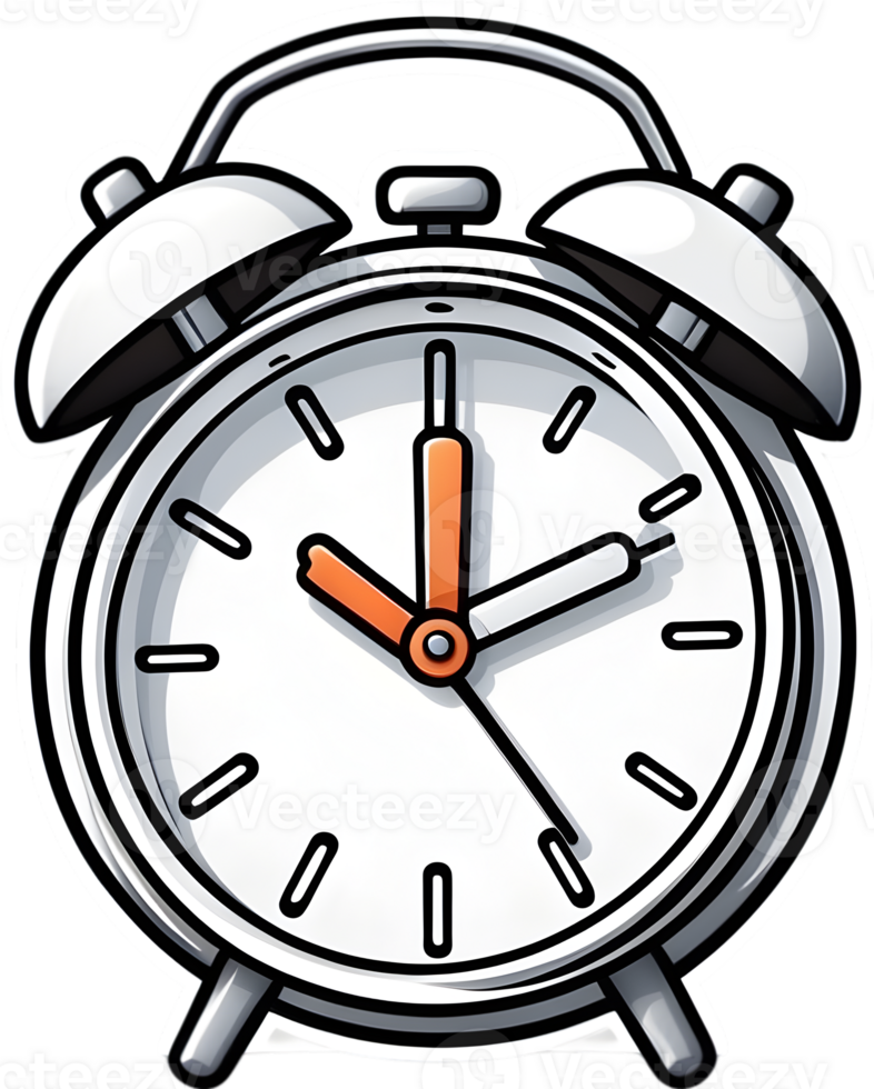 an alarm clock on a transparent background ai generative 33242292 PNG