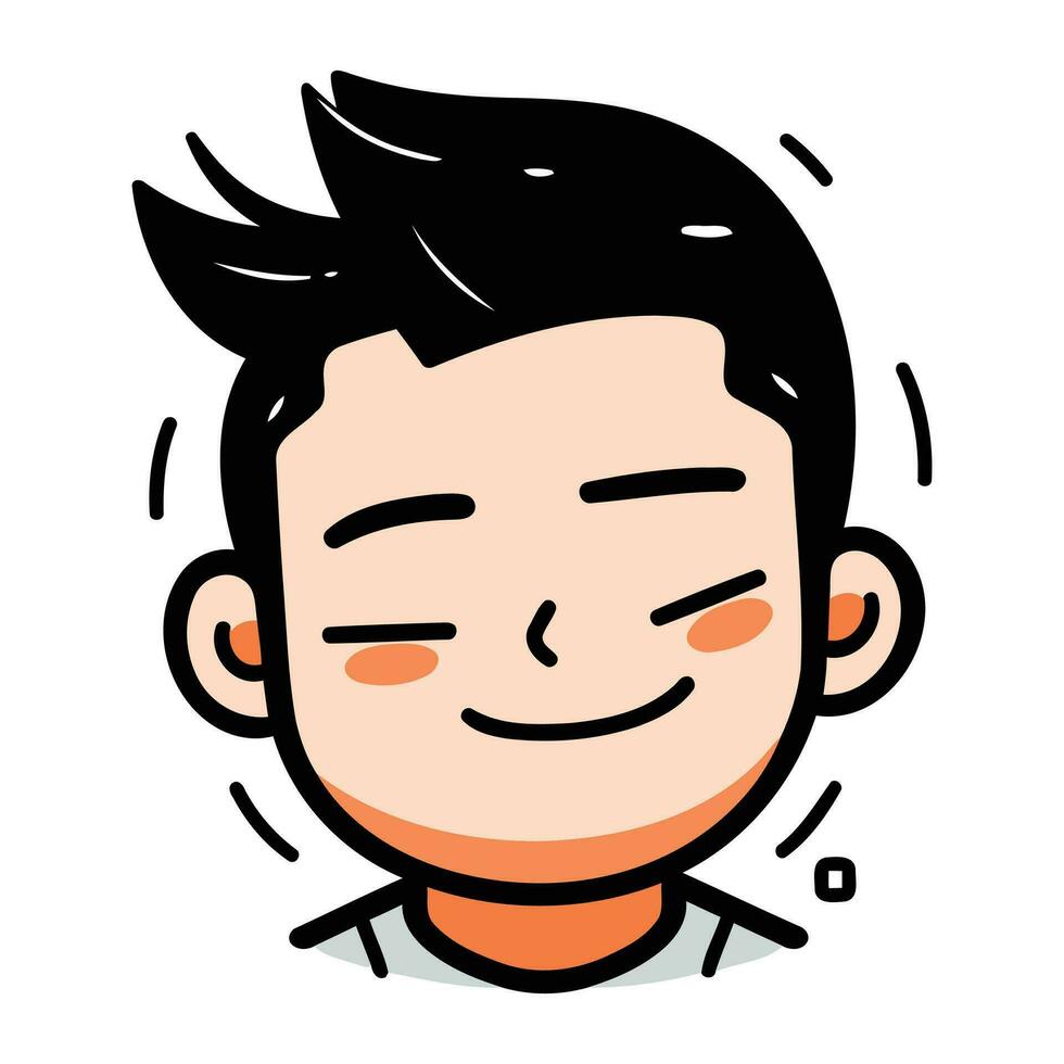 ilustración de un mans cara con un sonrisa en su cara vector