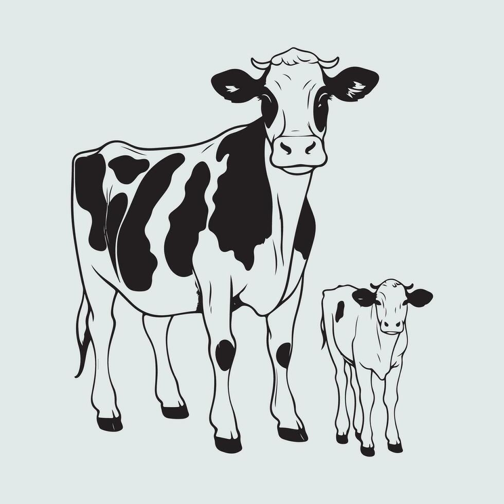 vaca vector imagen, arte, diseño