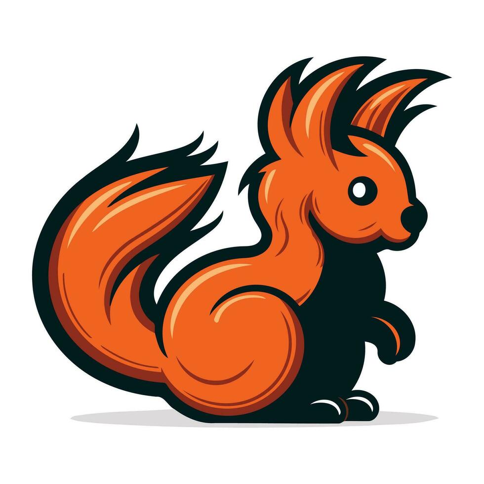 Squirrel mascot. Vector illustration of a squirrel mascot in cartoon style.