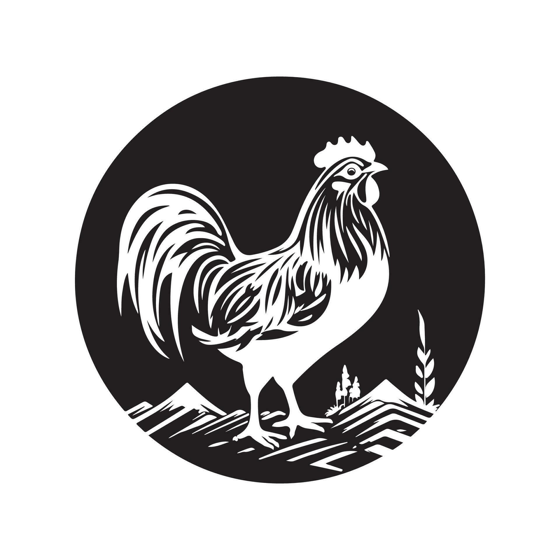 Rooster logo vector, Art and Design 33242589 Vector Art at Vecteezy