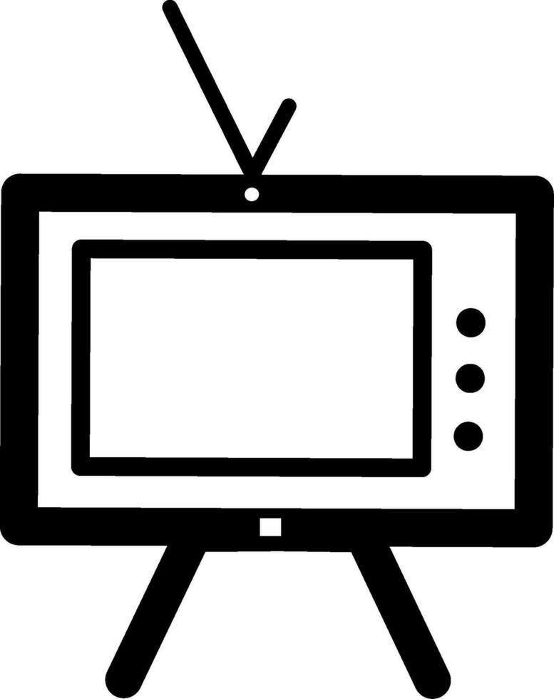 black television illustration vector